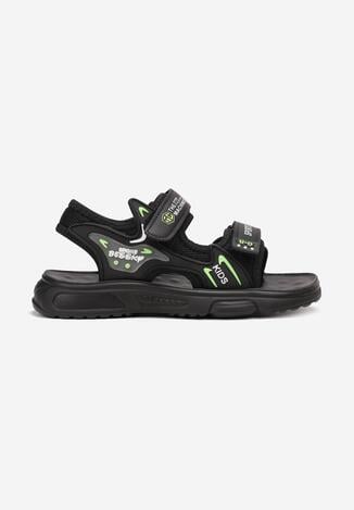 Sandale Negru cu verde