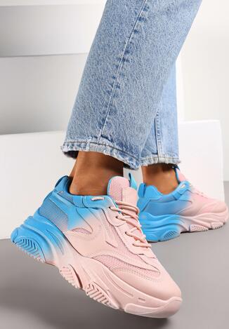 Sneakers Albastru cu roz