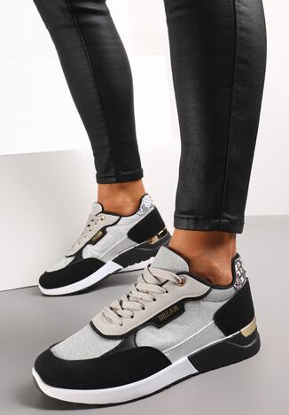 Sneakers Argintiu-Negru