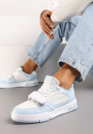 Sneakers Alb cu albastru
