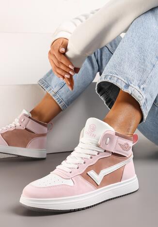 Sneakers Roz cu alb