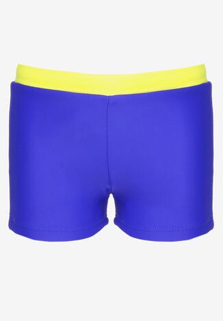 Pantaloni de baie scurți Albastru cu galben