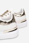 Sneakers Alb cu auriu