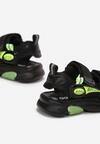 Sandale Negru cu verde