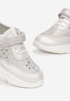 Pantofi casual Argintiu cu alb
