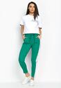 Pantaloni Verde cu alb