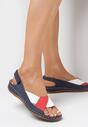 Sandale Bleumarin cu roșu