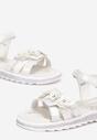 Sandale Argintiu cu alb