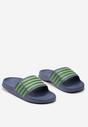 Papuci Bleumarin cu verde