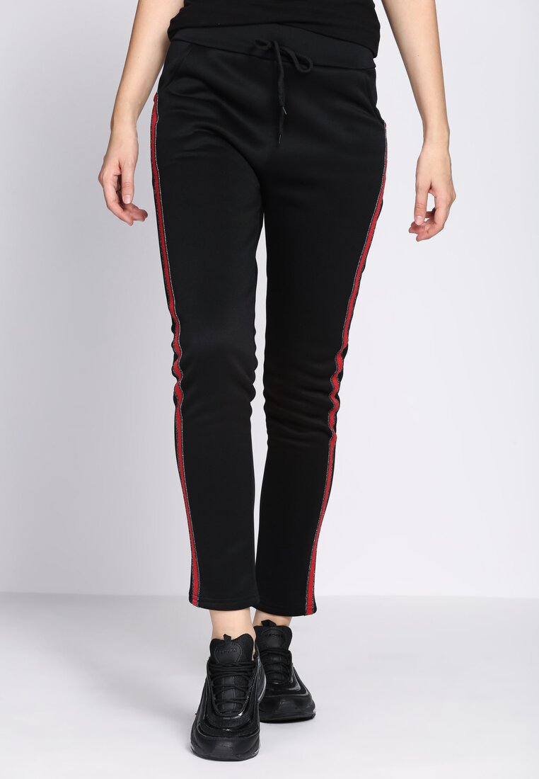 Pantaloni Negru cu roșu