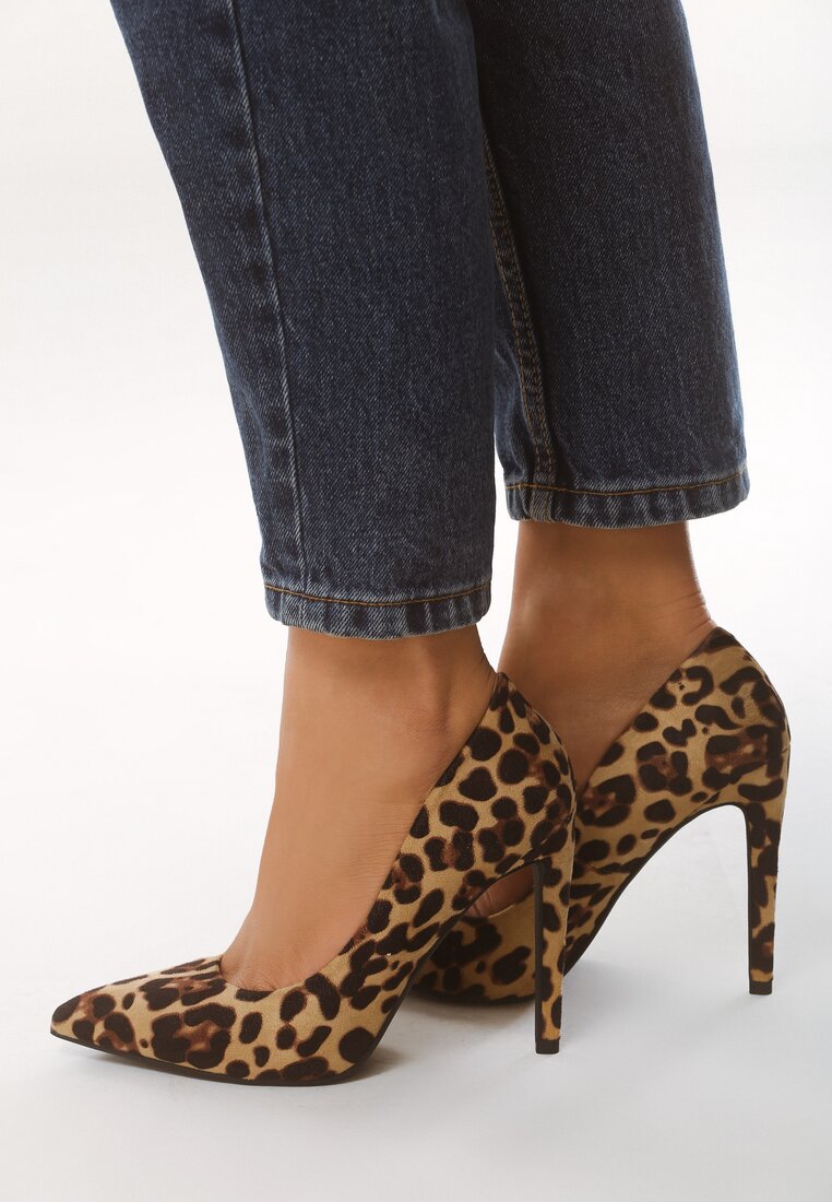 Pantofi stiletto Print leopard