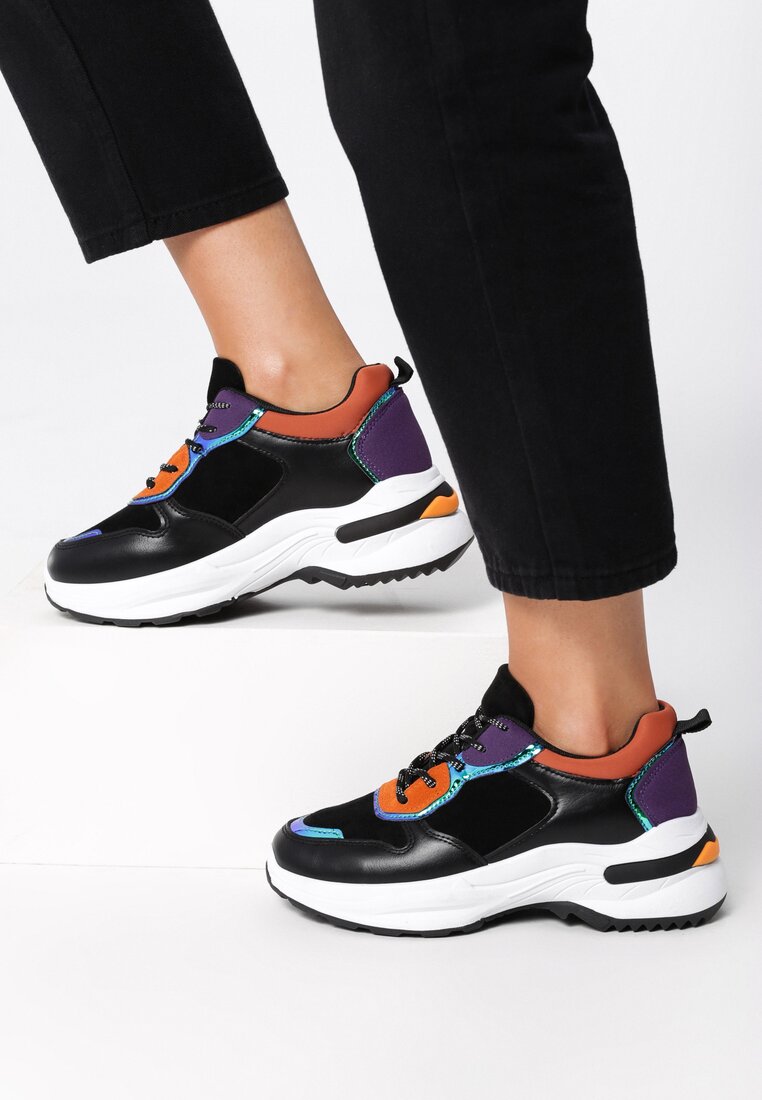 Sneakers Negru cu portocaliu