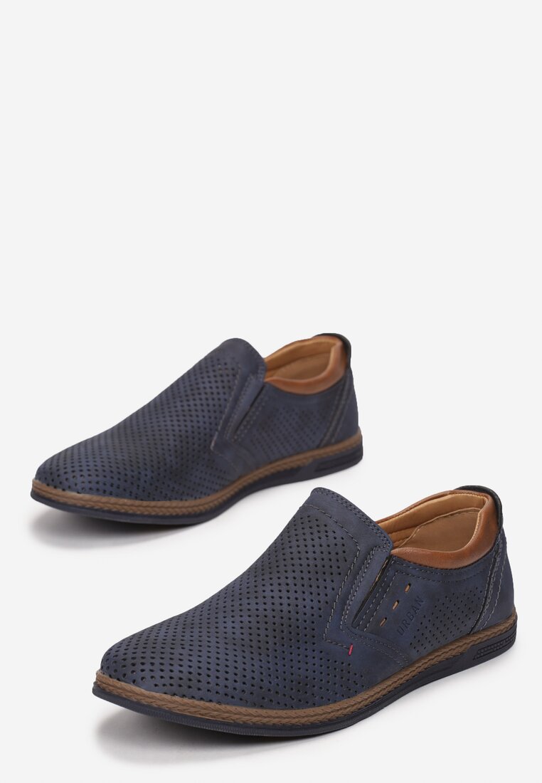 Pantofi casual Albastru cu maro