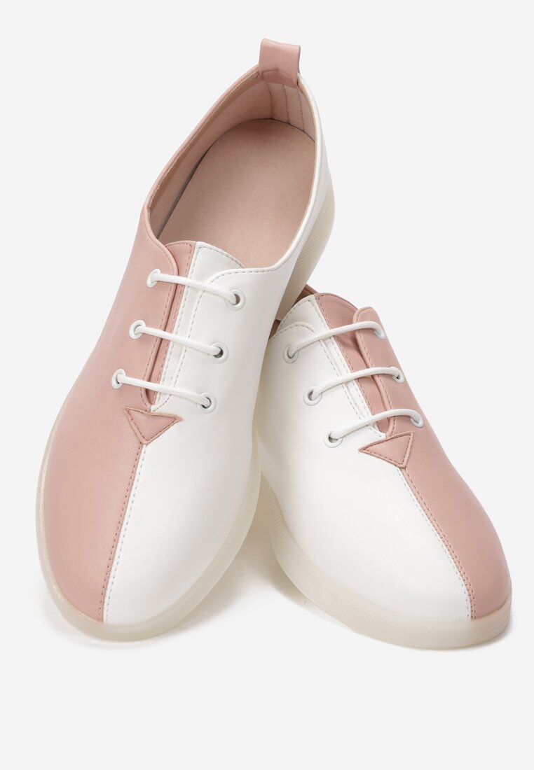 Pantofi casual Roz cu alb