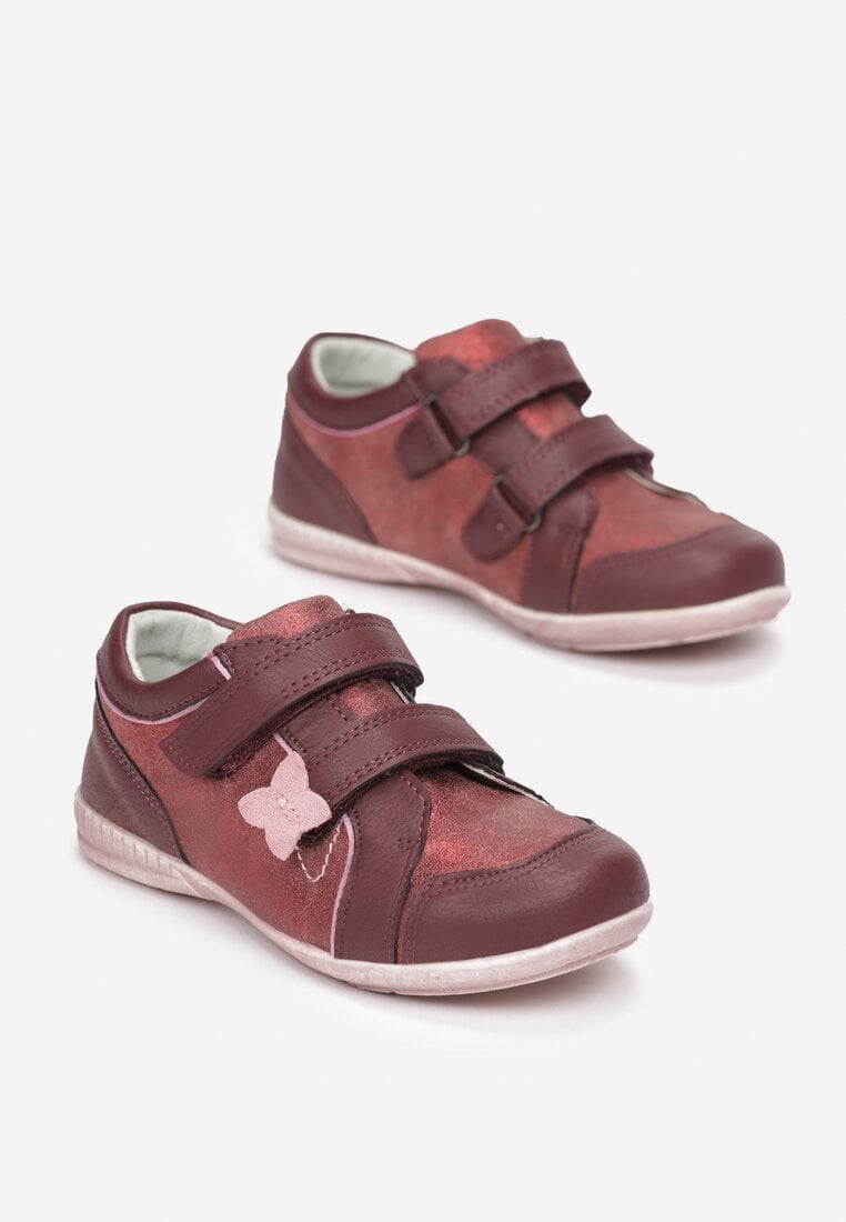 Pantofi casual Bordo cu roșu