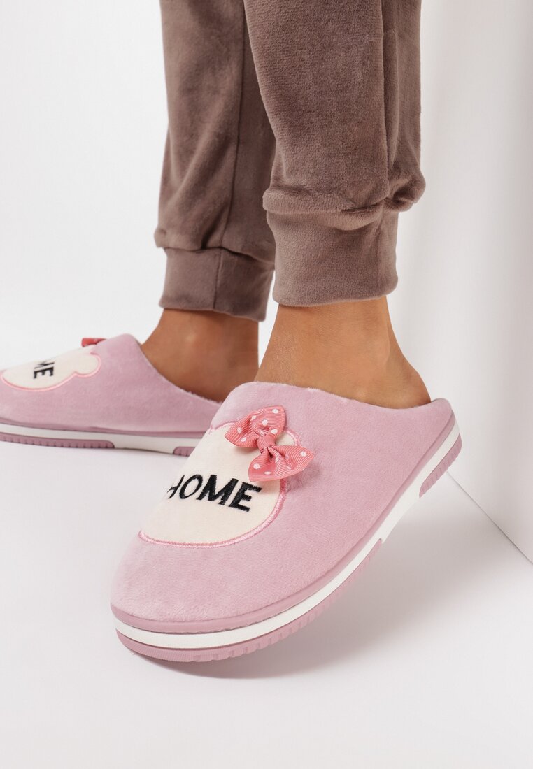 Papuci de casă Roz cu mov