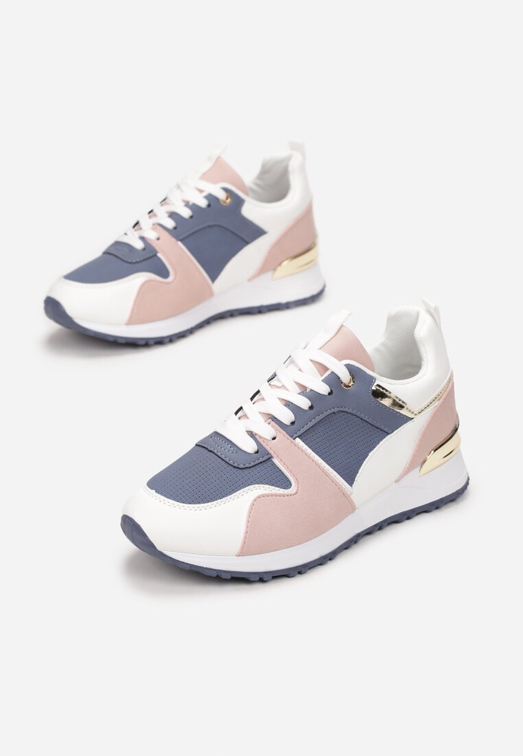 Sneakers Bleumarin cu roz