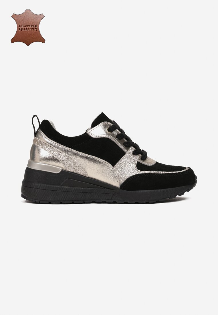 Sneakers Negru cu argintiu