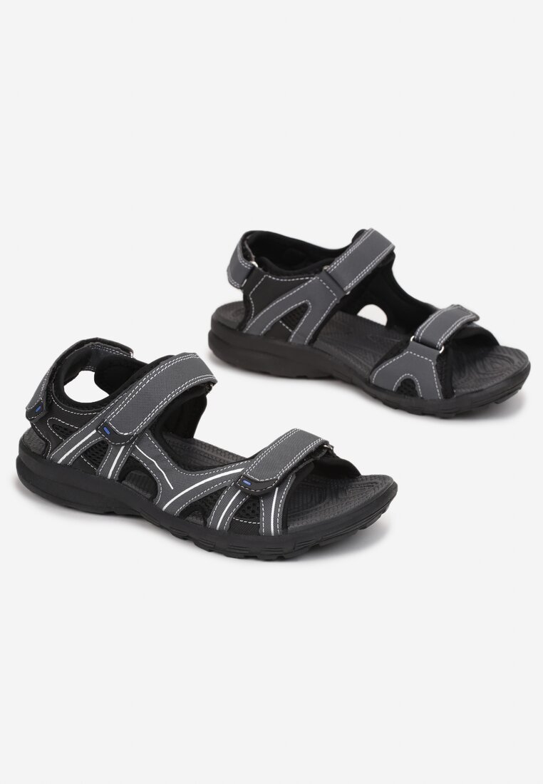 Sandale Gri cu negru