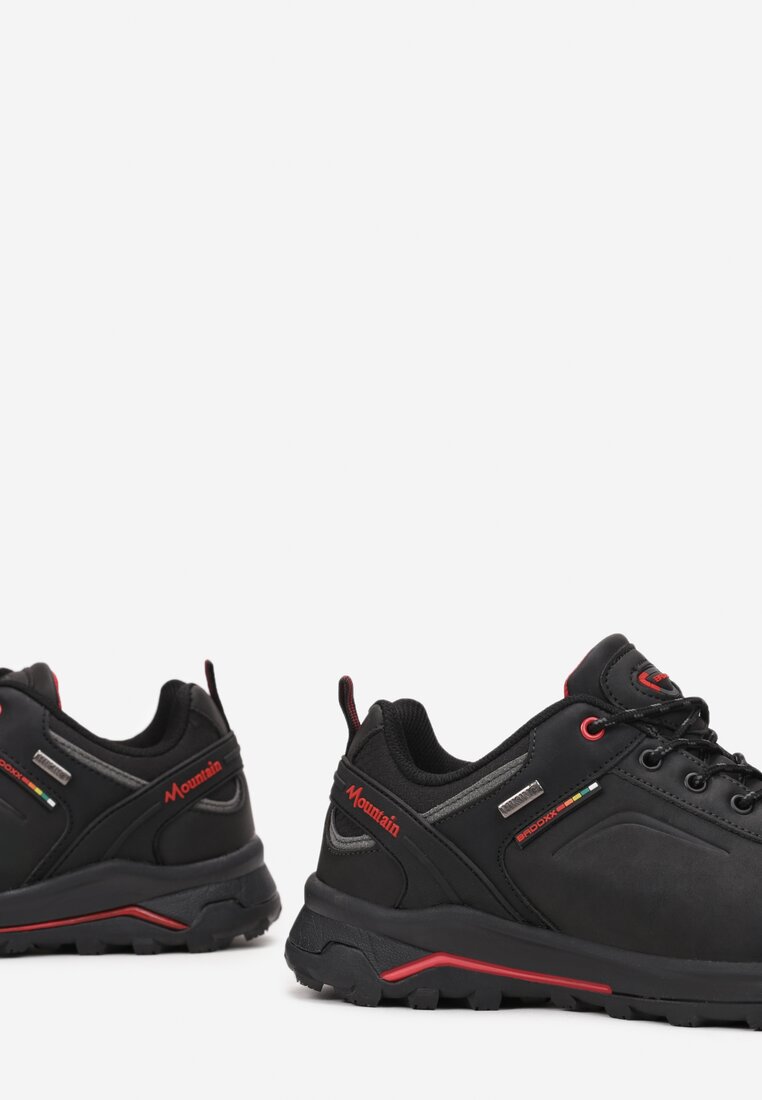 Pantofi trekking Negru cu roșu