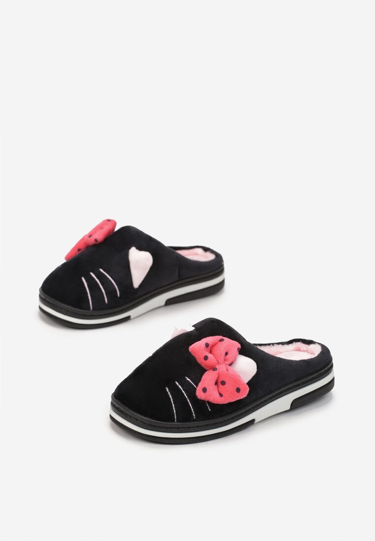 Papuci de casă Negru cu roz