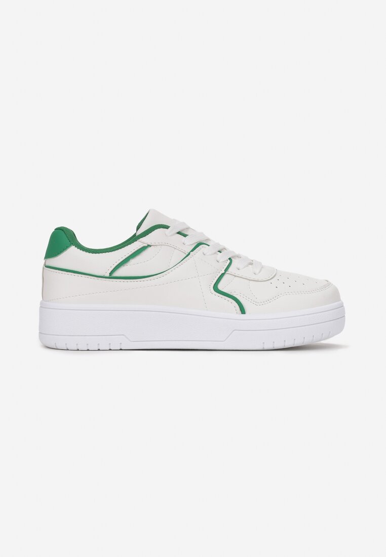 Pantofi sport Alb cu Verde