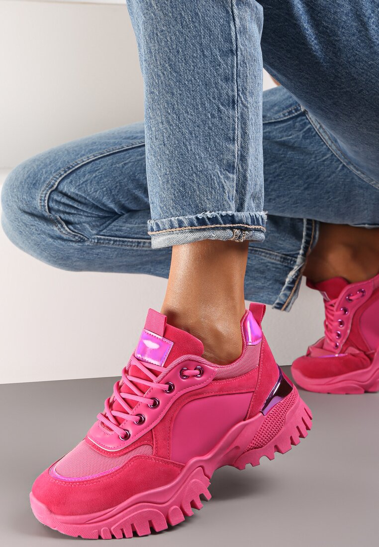 Sneakers Alb cu roz