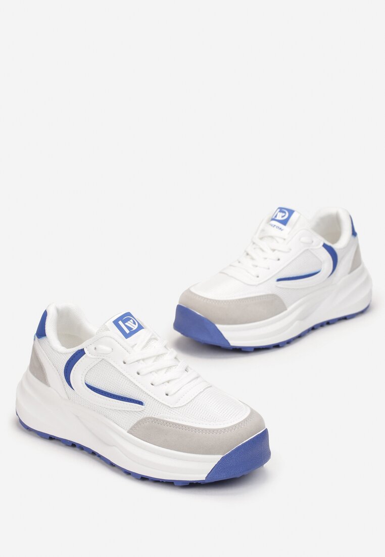 Sneakers Alb cu Albastre