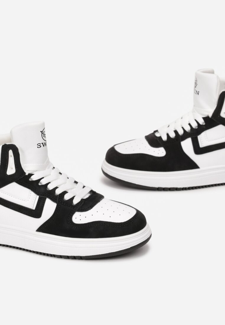 Sneakers Alb cu negru