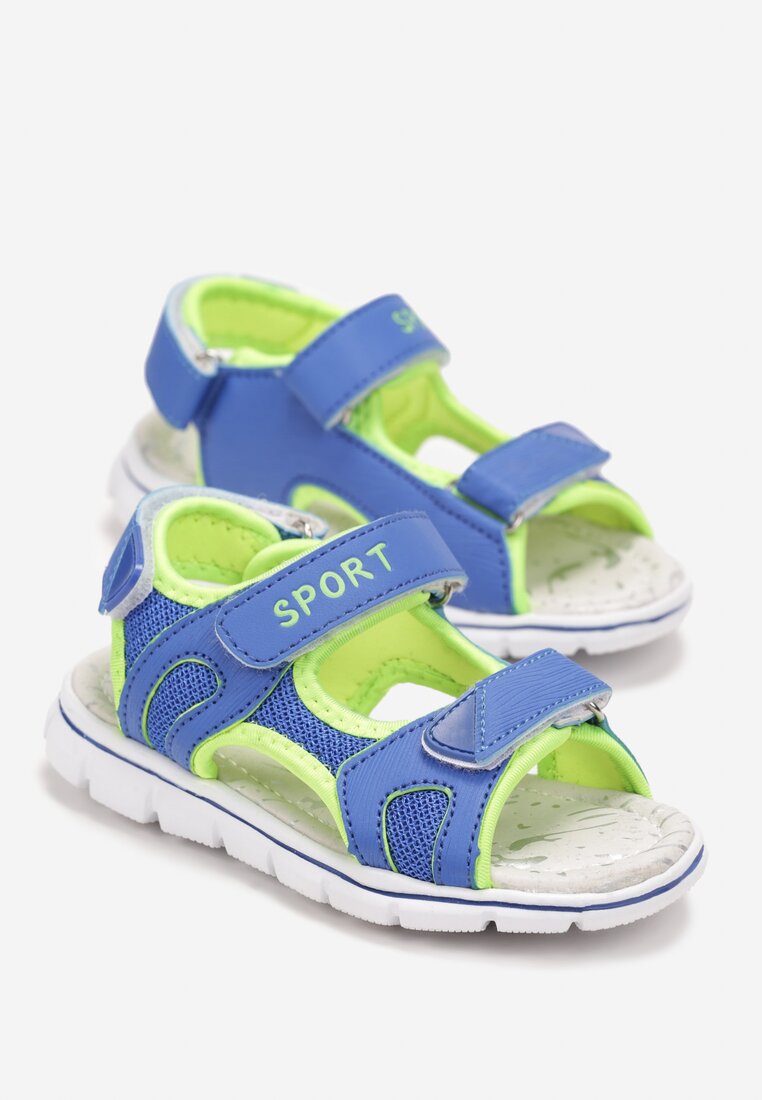 Sandale Albastru cu verde