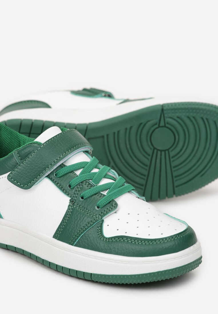 Pantofi sport Alb cu verde