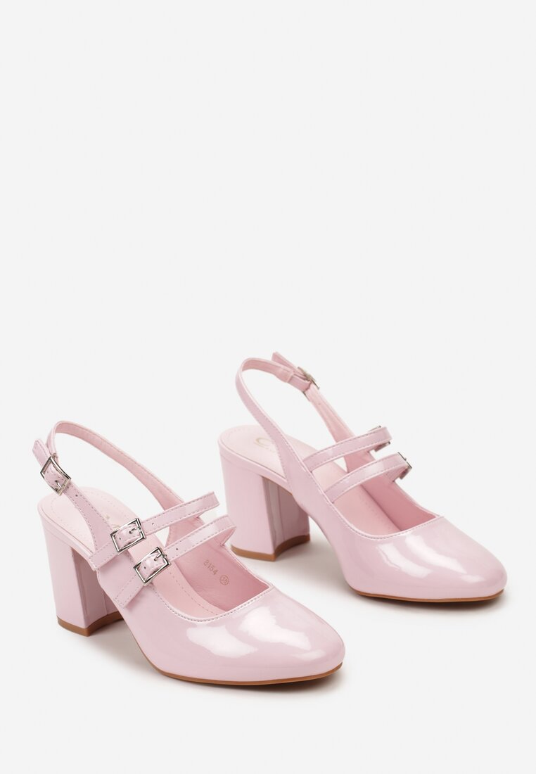 Pantofi cu toc Roz