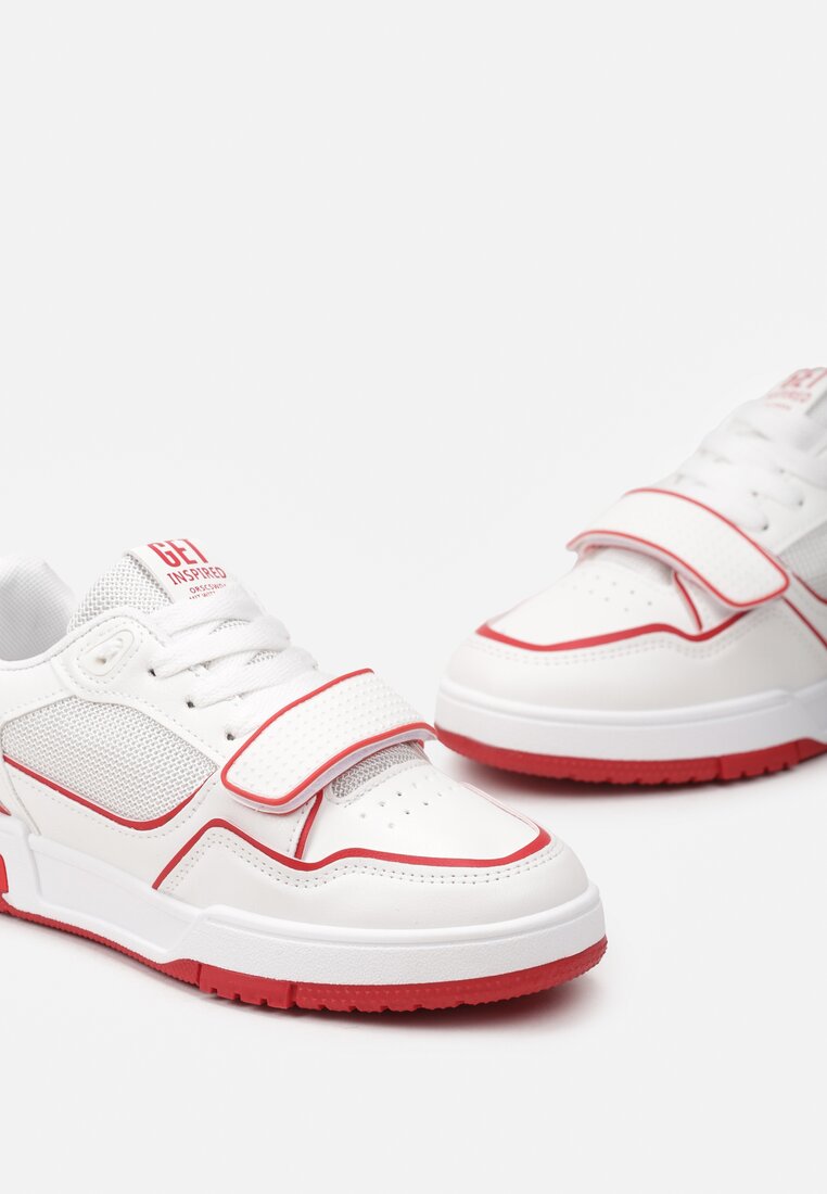 Sneakers Alb cu roșu