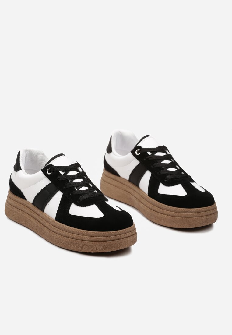 Sneakers Negru cu Alb