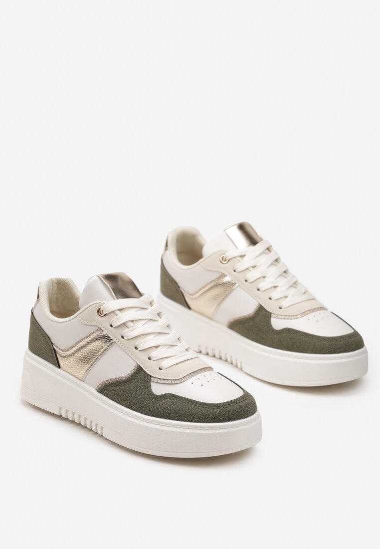 Sneakers Bej cu verde
