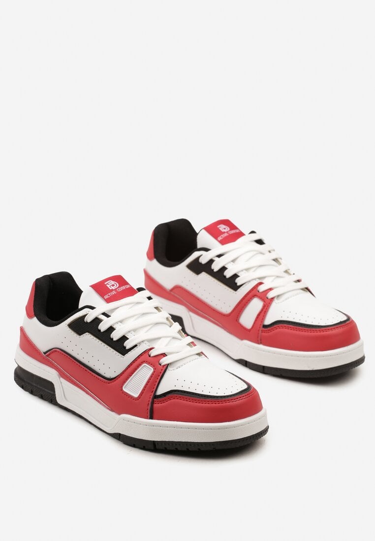 Pantofi sport Alb cu roșu
