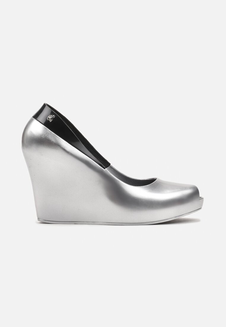 Sandale Argintiu cu negru