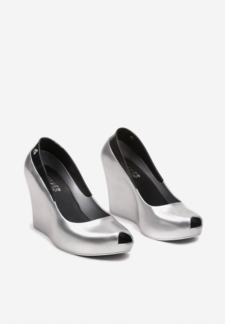 Sandale Argintiu cu negru