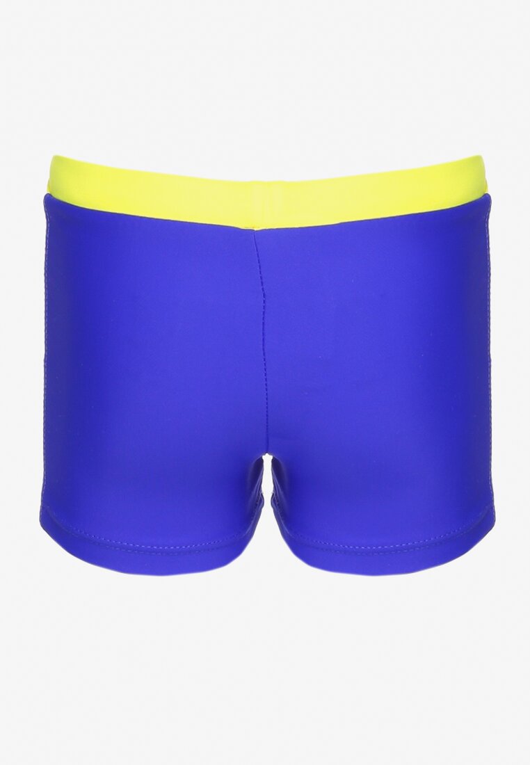 Pantaloni de baie scurți Albastru cu galben