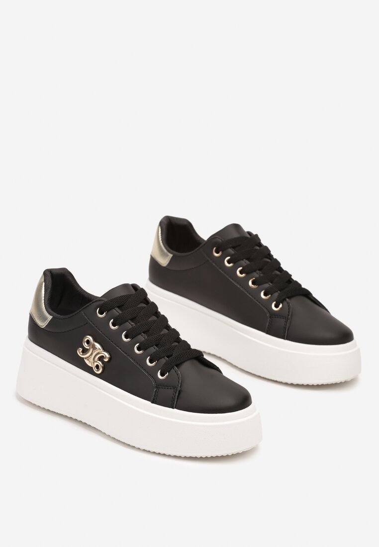 Sneakers Negru cu argintiu