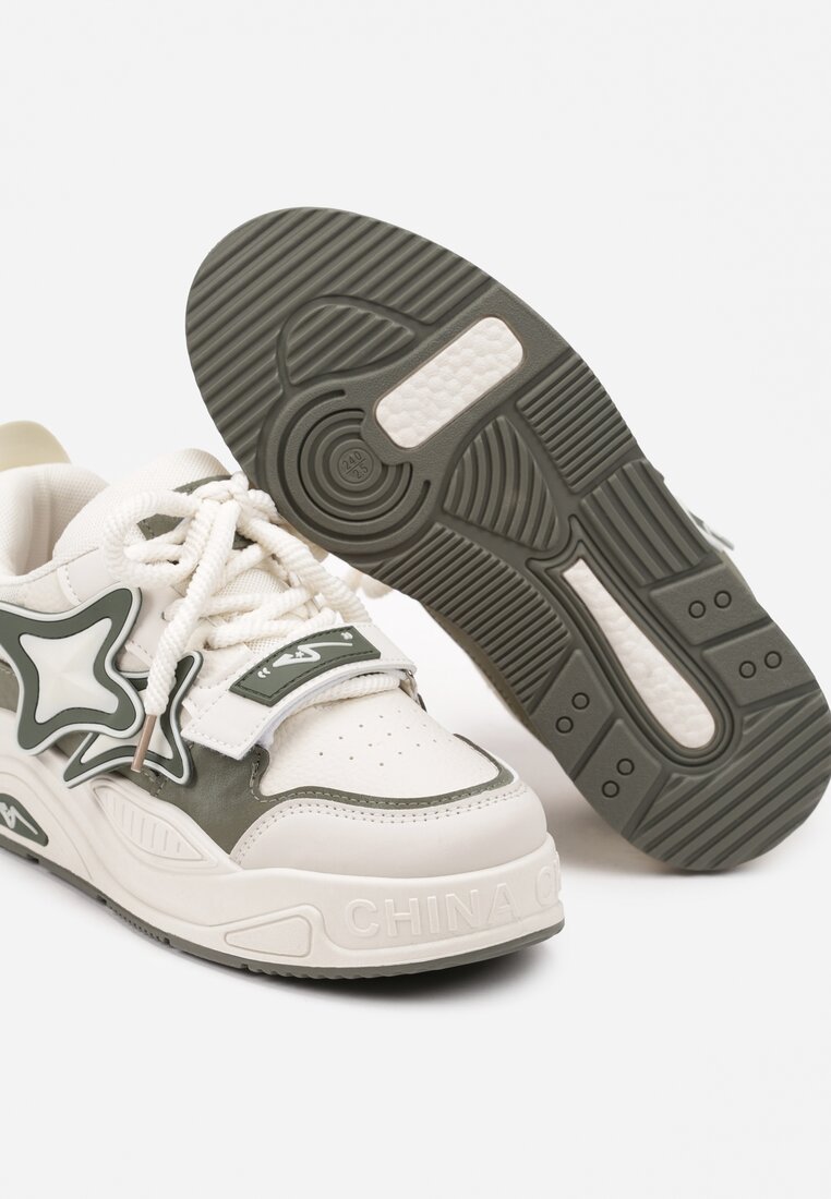 Sneakers Bej cu verde