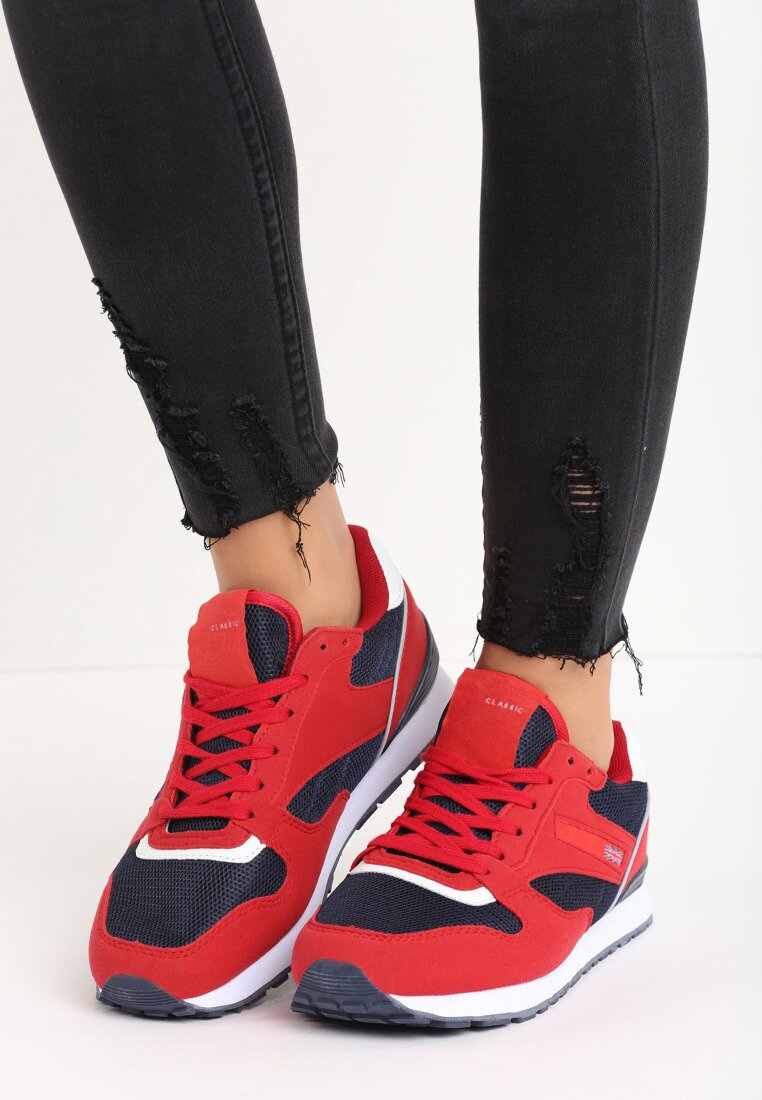 Pantofi sport Roșu cu bleumarin