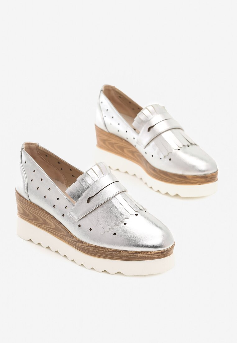 Pantofi casual Argintii