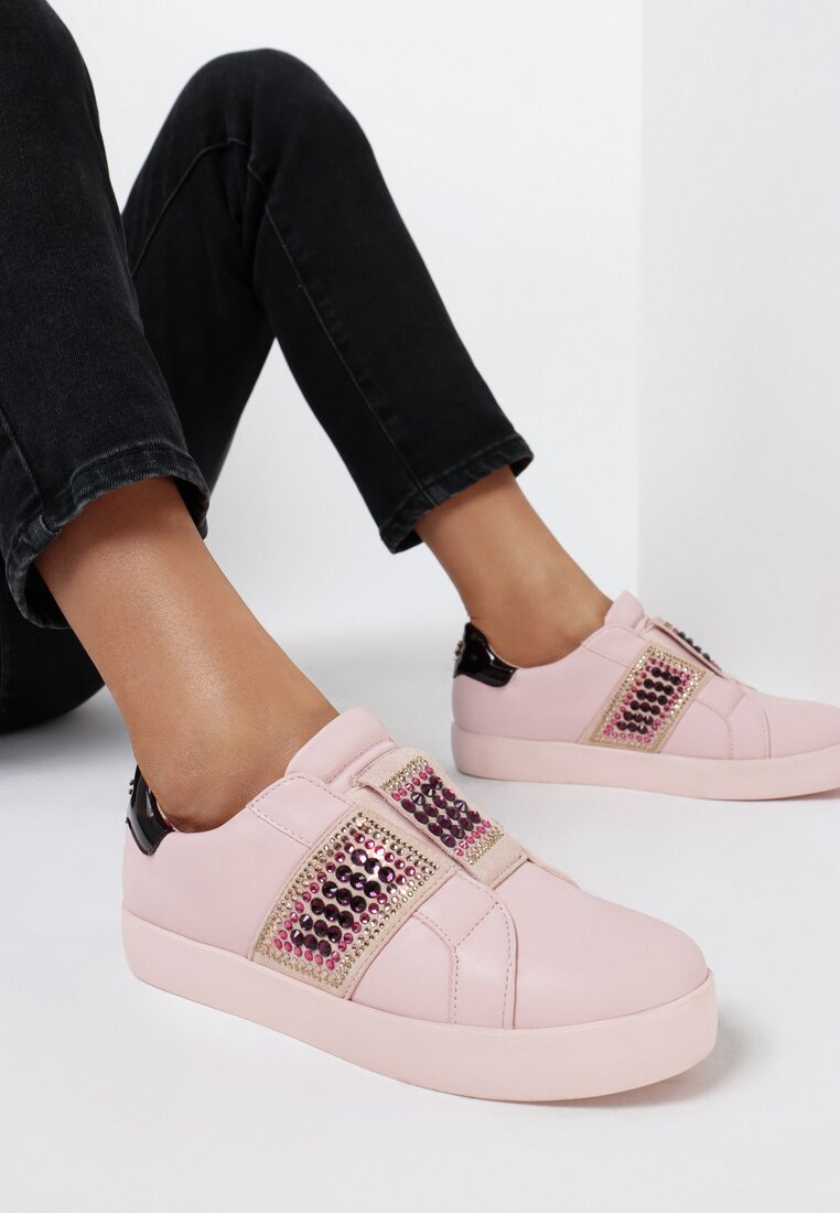 Pantofi cu talpa groasă Roz