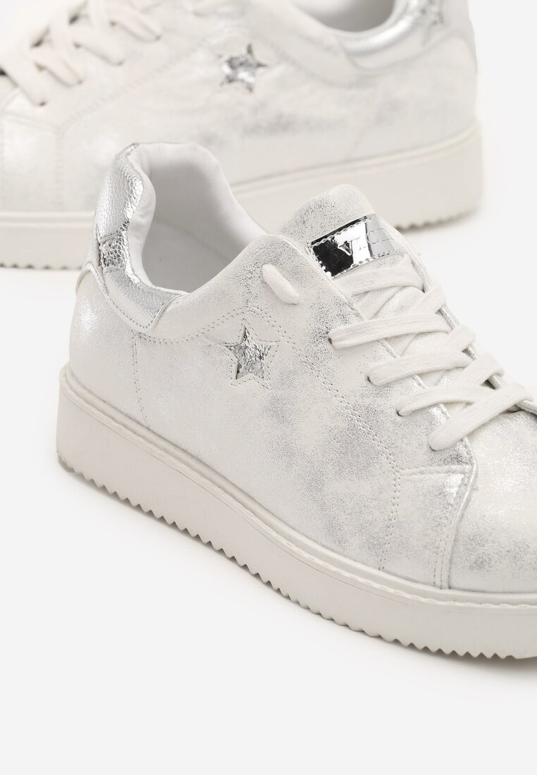 Pantofi cu talpa groasă Argintii