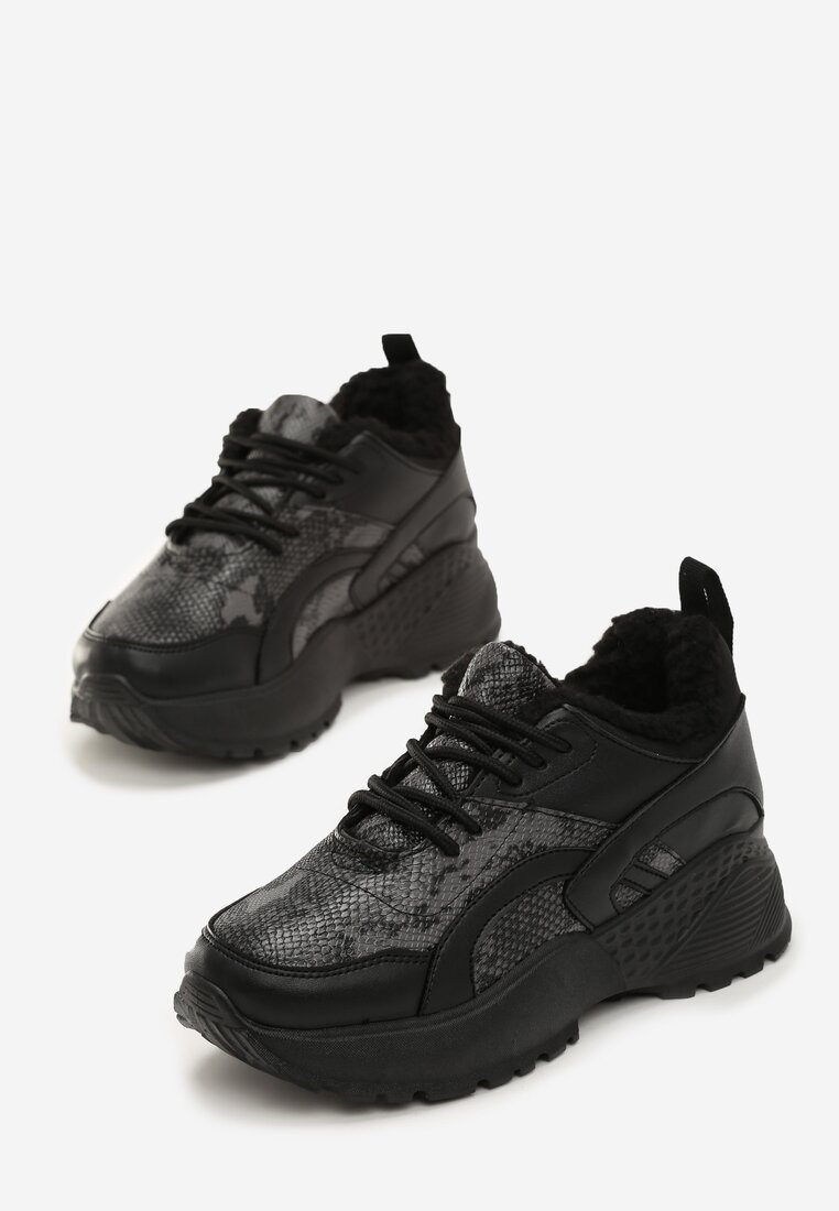 Sneakers Negru cu gri