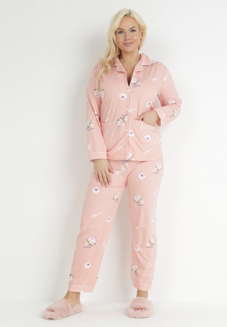 Compleu pijama Roz deschis born2be.com.ro/ imagine noua lenjerie-femei.ro