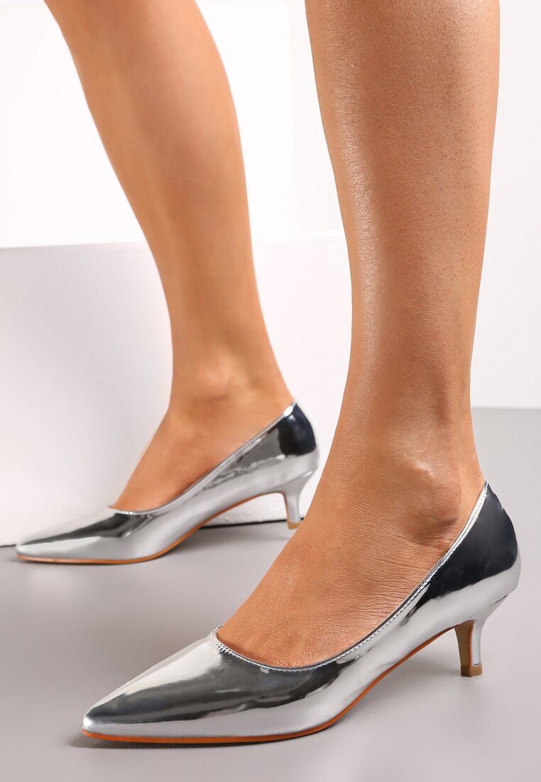 Pantofi cu toc Argintii Argintiu 2023-09-28